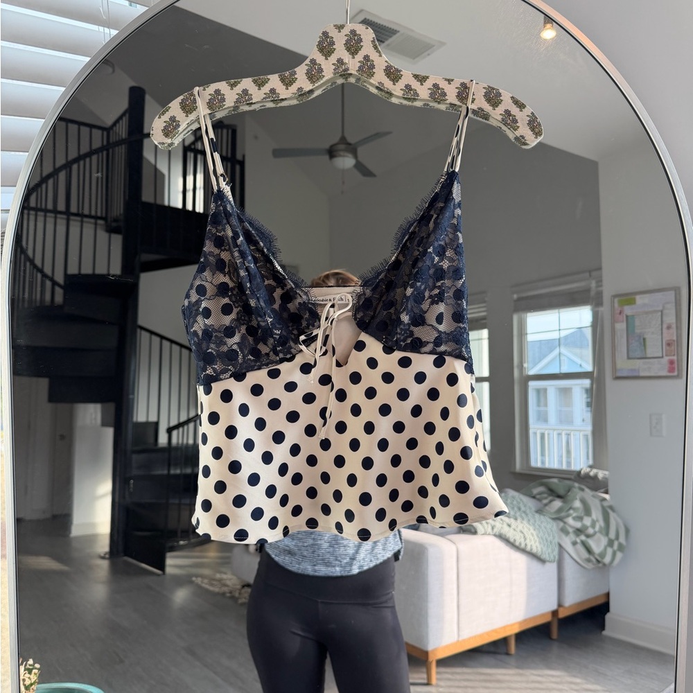 Abercrombie & Fitch Polka Dot Lace Cami